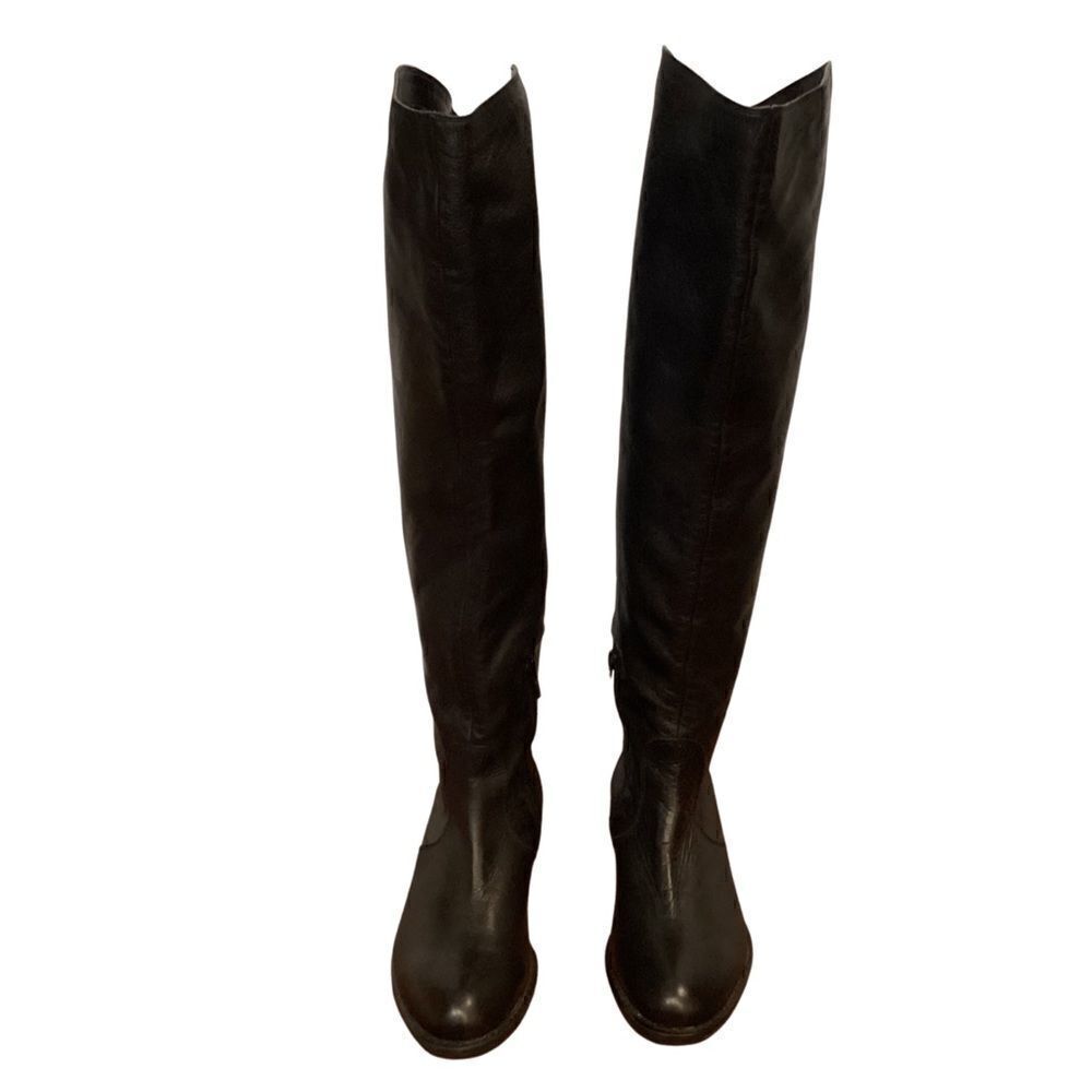 Eden Shoes black leather Over The Knee back buckle EU 37 Italy